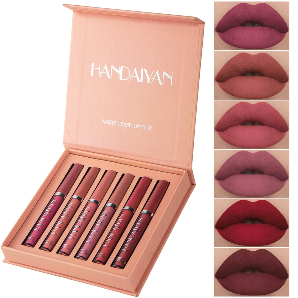 kit 6 Batons Líquido Matte Beauty Lips Handaiyan