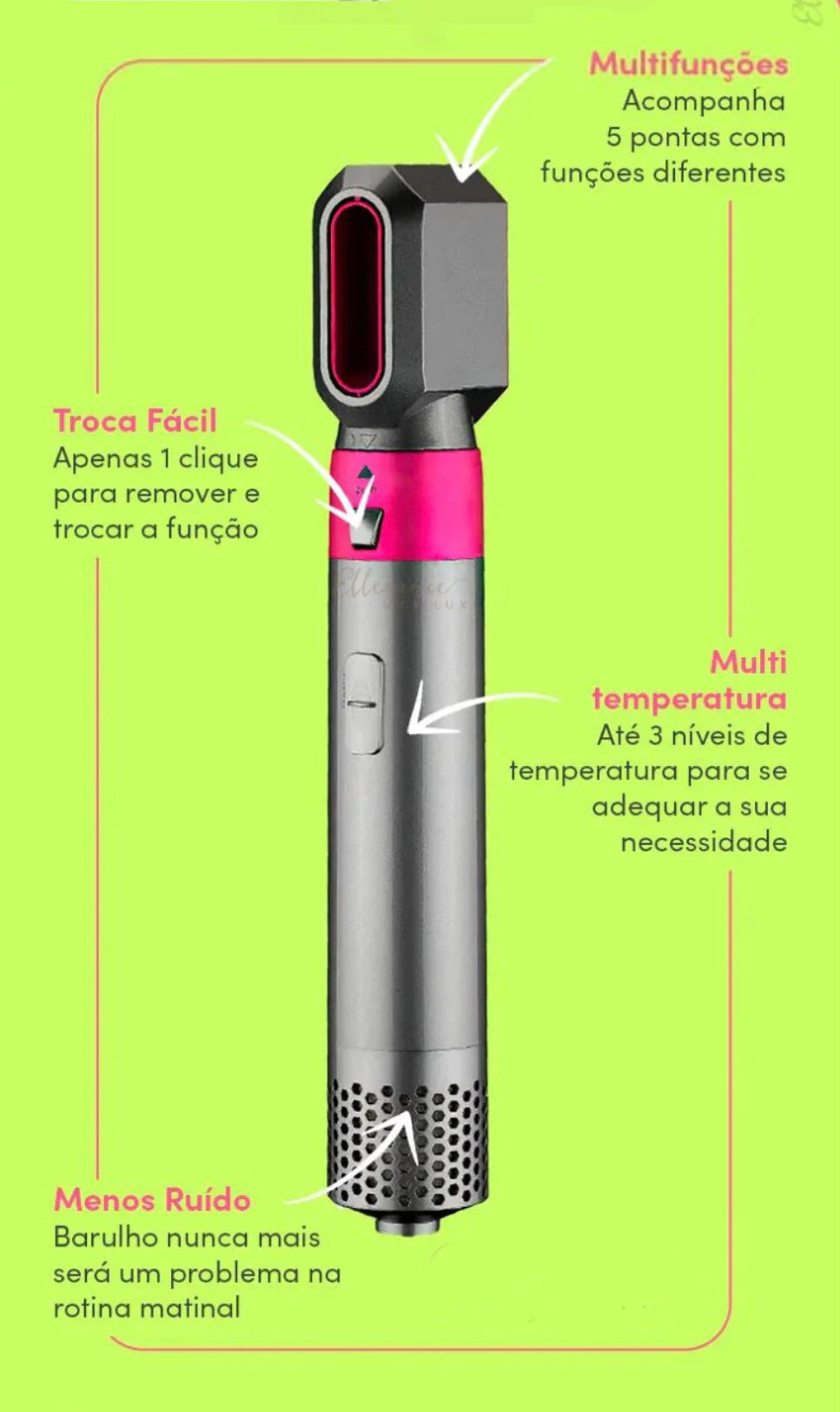 Escova Alisadora 5 em 1 Smart Hair Pro Style